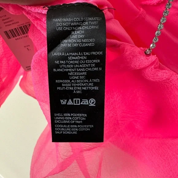 NWT Maeve Diamond-Strap Crop Top in Hot Pink Size Large Barbiecore - Picture 4 of 8